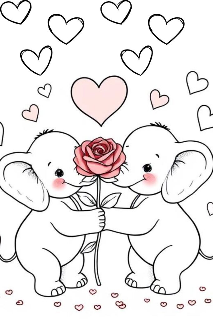 elephant coloring printables 