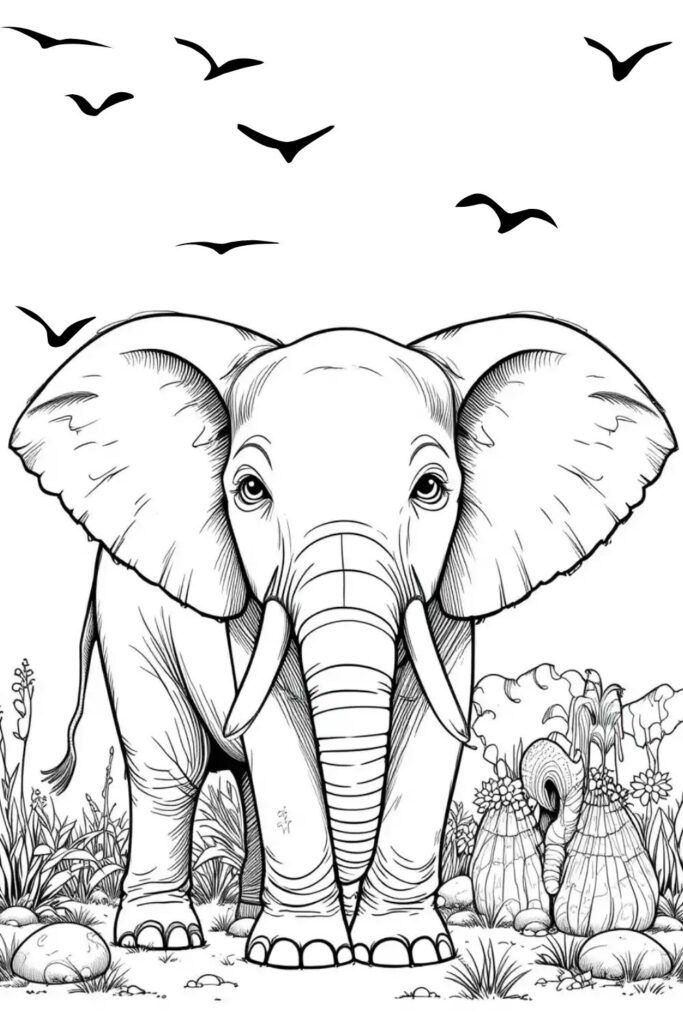 elephant coloring printables (3)