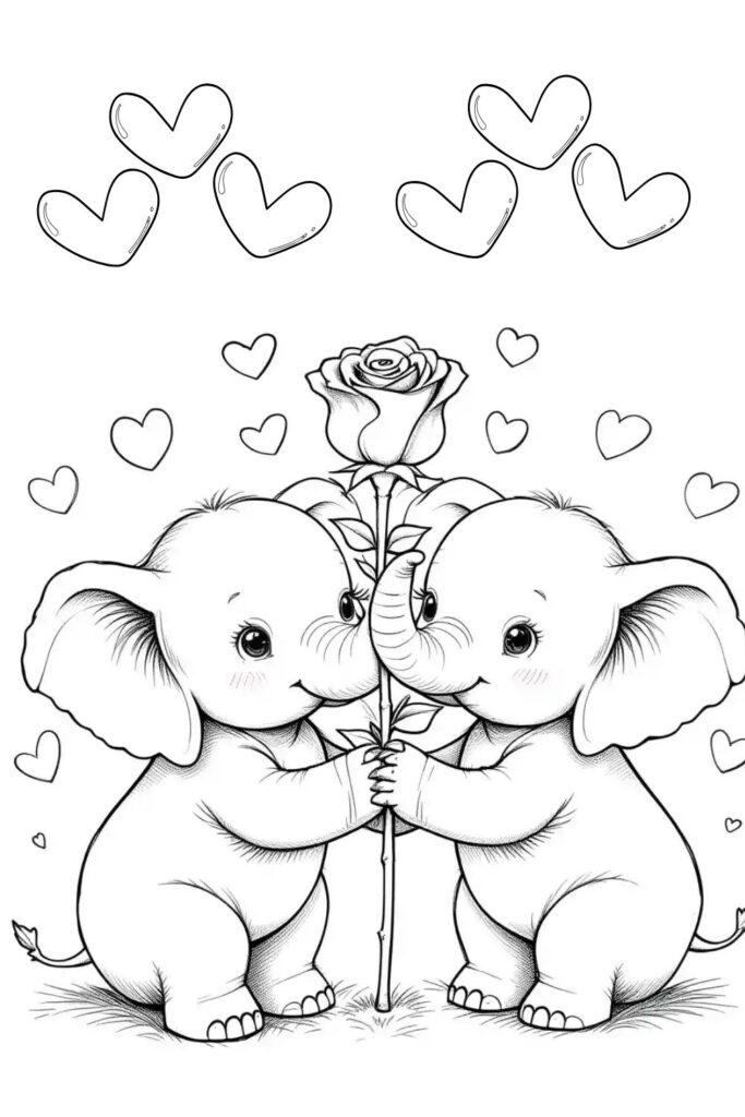 elephant coloring printables