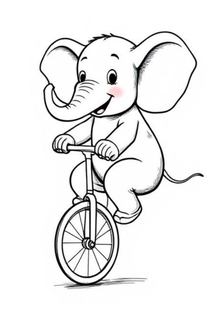 elephant coloring printables