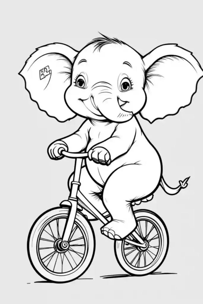 elephant coloring printables