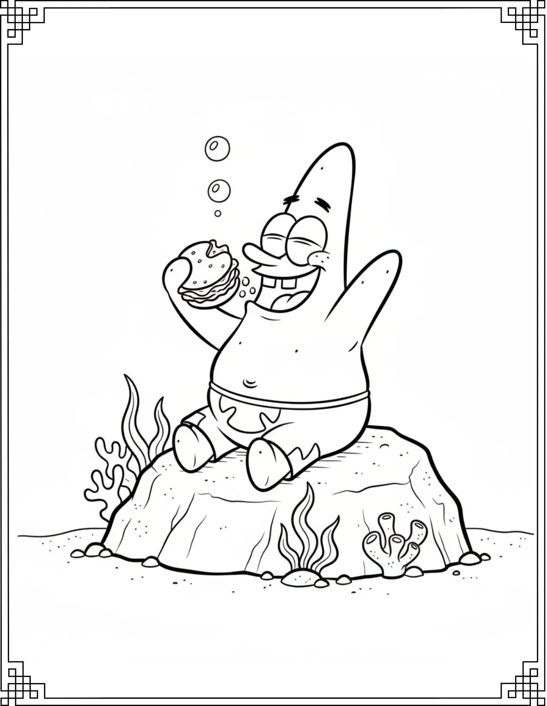 Patrick The Starfish Eats A Sandwich