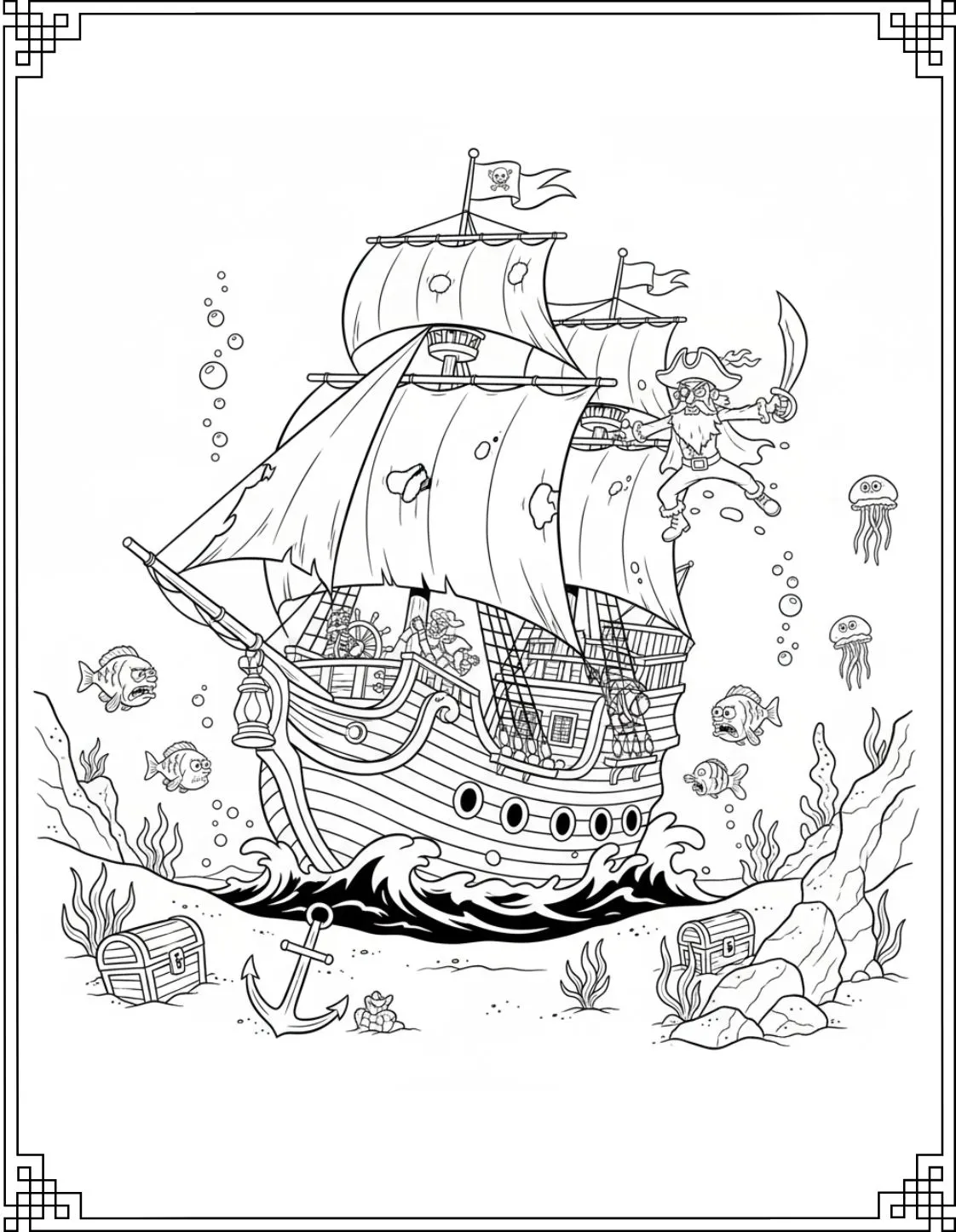 Patrick The Starfish and Krusty Krab Coloring Page